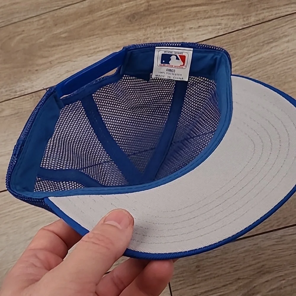 KANSAS CITY ROYALS‎ MLB Team Annco Blue Snapback Cap Hat Vtg RARE